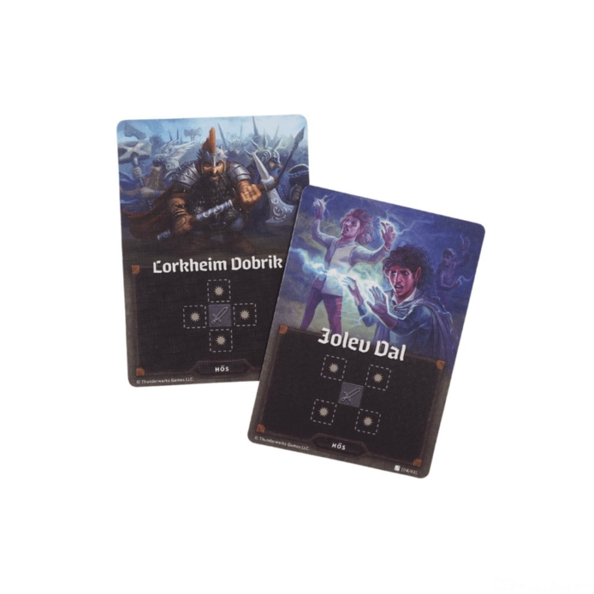 Kartográfusok Hősök hőskártyák közelről, karakterillusztrációkkal és speciális képesség mezőkkel