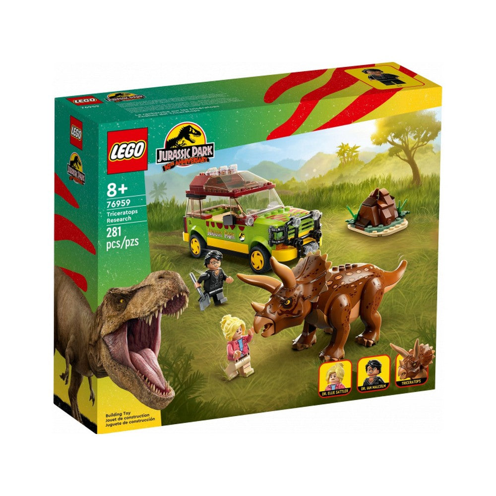 LEGO Jurassic World -  Cercetarea dinozaurului Triceratops 76959, 281 piese