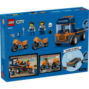 LEGO City 60491 készlet dobozának hátoldala, tartozékokkal és játékfunkciókkal.