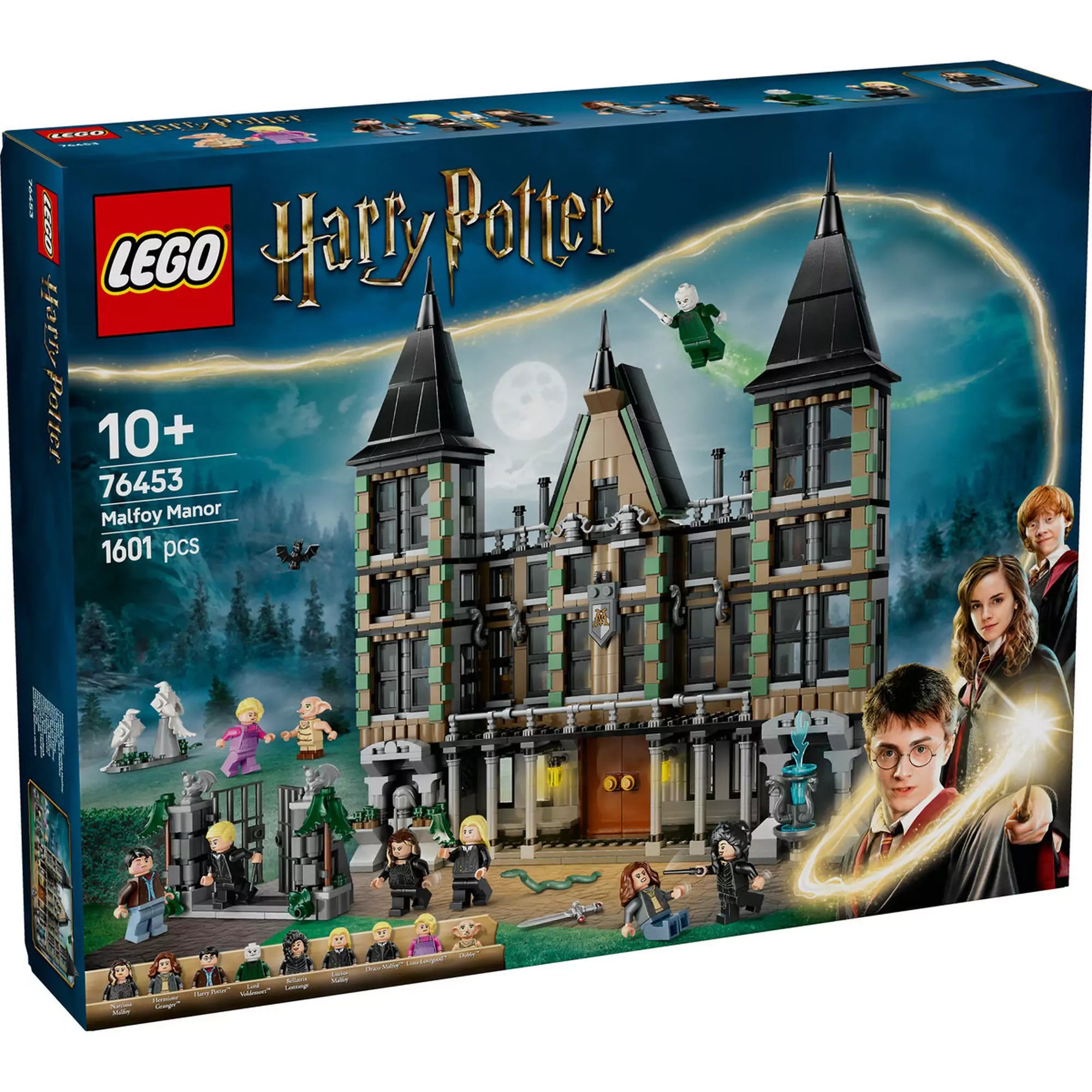 LEGO Harry Potter: Malfoy-kuria (76453) csomagolás – a lenyűgöző kastély és karakterek a varázslatos világ szerelmeseinek.