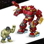 LEGO Marvel Epic Battle: Hulkbuster vs. The Hulk 76343 – Hulk és Hulkbuster figurák egymással szemben, harci pózban.