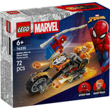 LEGO Marvel: Omul Păianjen vs Călăreţul fantomă pe motocicletă 76335, 72 piese