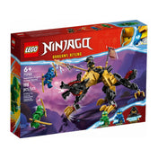 A LEGO NINJAGO Sárkányvadász kopó (71790) doboza, látványos illusztrációval és a három mellékelt minifigurával.