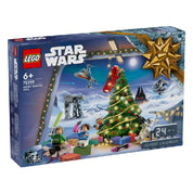 Ez a képen látható termék a LEGO Star Wars 2024-es adventi naptár (75395), amely egy különleges, ünnepi hangulatú szett 6 éves kortól. A doboz előlapján egy havas tájban felállított karácsonyfa körül zajlik az ünnepi jelenet, Star Wars ikonikus szereplőivel és járműveivel.