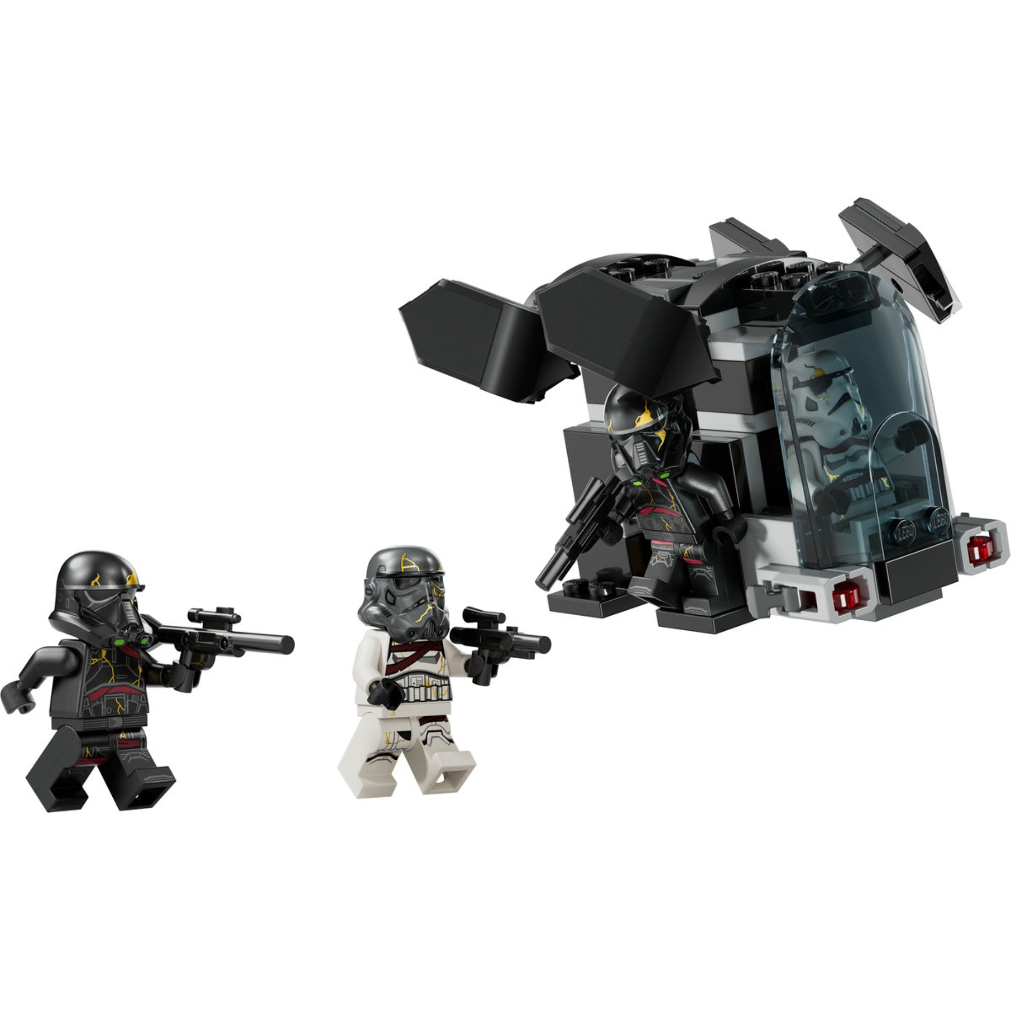 LEGO Star Wars Death Trooper & Night Trooper Battle Pack (75412) figurák és jármű – Fekete és fehér rohamosztagos minifigurák kis harci járművel.