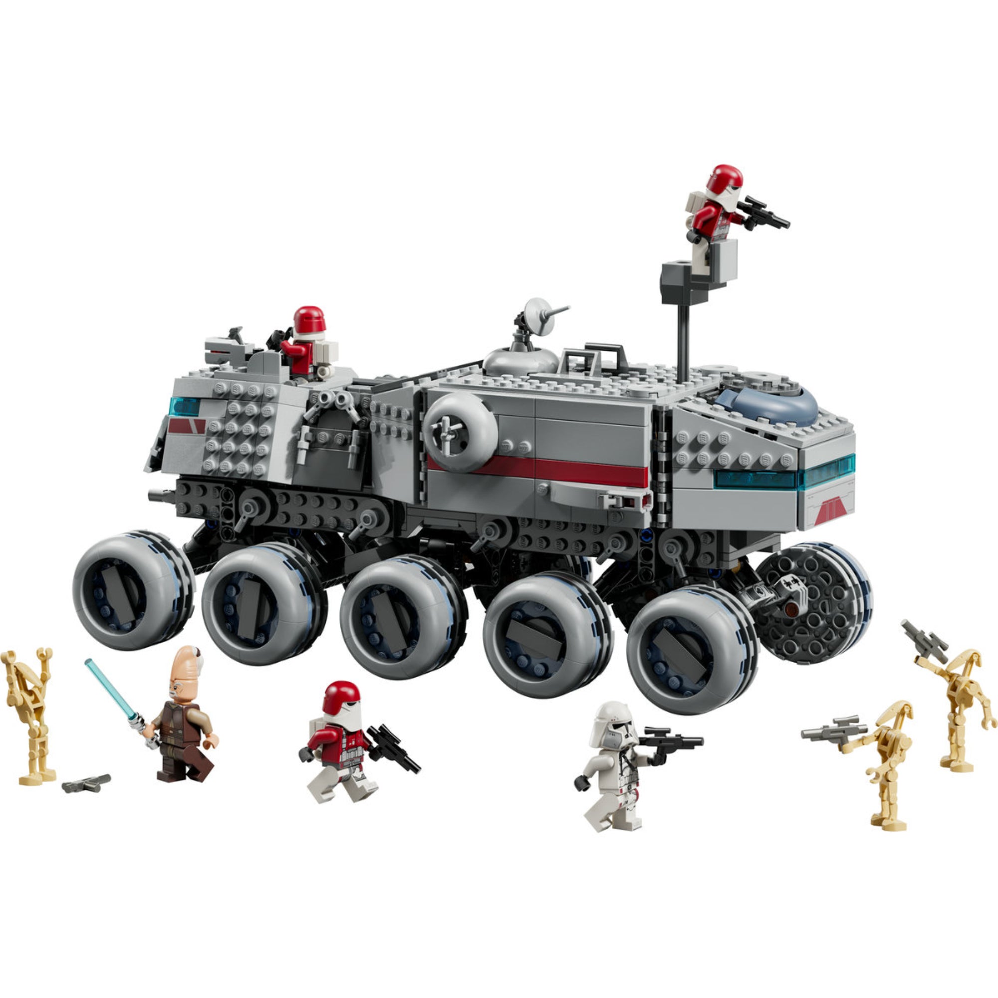 LEGO Star Wars Republic Juggernaut (75413) jármű és minifigurák – A páncélozott harci jármű klón katonákkal, Jedi mesterrel és harci droidokkal.