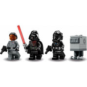 A LEGO Star Wars TIE bombázó (75347) készlethez tartozó négy figura: Vice Admiral Sloane, Darth Vader vörös fénykarddal, egy TIE pilóta és egy GNK droid, egymás mellett sorakozva.