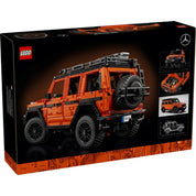 LEGO Technic Mercedes-Benz G 500 PROFESSIONAL Line doboz hátoldala, a terepjáró hátulról és több részletkép is látható a modell funkcióiról.