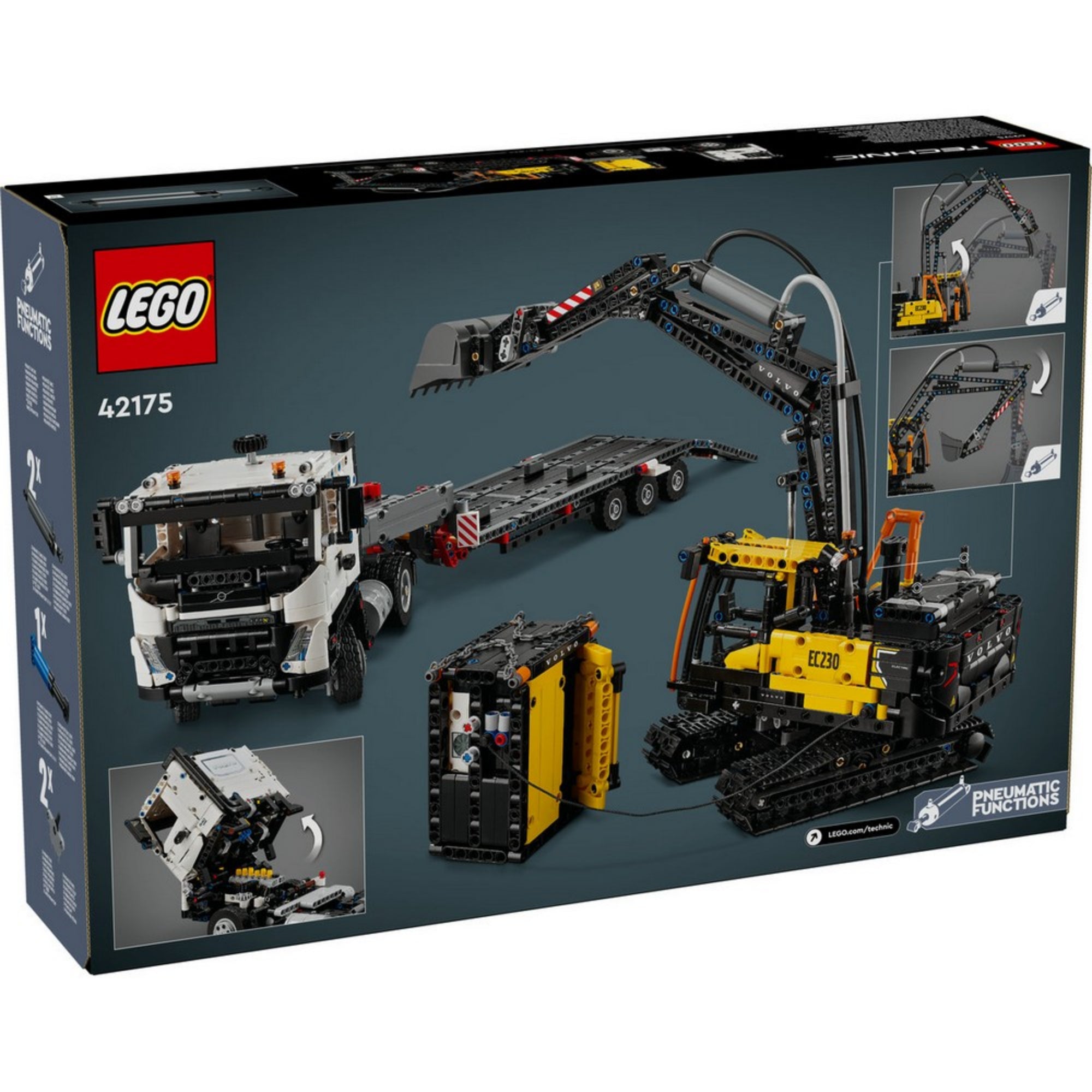LEGO Technic: Camionul FMX si excavatorul electric EC230 de la Volvo 42175, 2274 piese