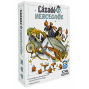 A Lázadó hercegnők társasjáték doboza, melyen három karakteres, modern hercegnő látható: egyikük harcos pózban, másik alvó helyzetben, a háttérben meseelemekkel.
