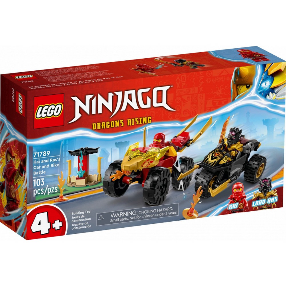 LEGO Ninjago -  Masina lui Kai si motocicleta lui Ras 71789, 103 piese