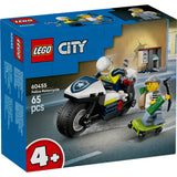 Lego City: Urmărire cu motocicleta de poliţie 60455, 65 piese
