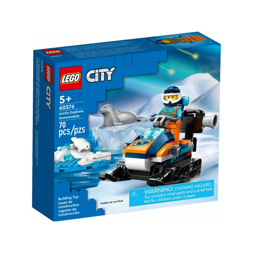 LEGO City -  Snowmobil pentru explorari arctice 60376, 70 piese