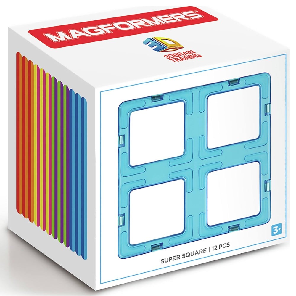 Magformers Super Square Set - 12 piese in forma de patrat