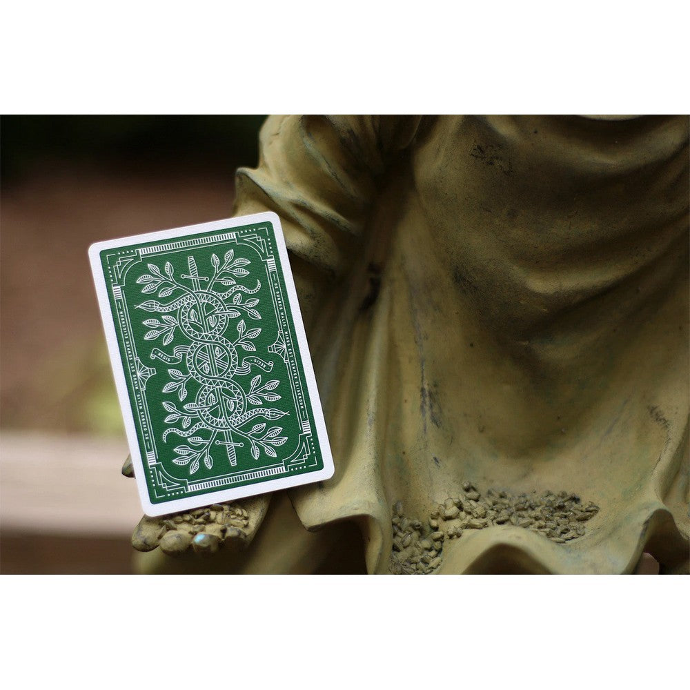 Monarchs, Theory11 Playing Cards - Green - verso la carti