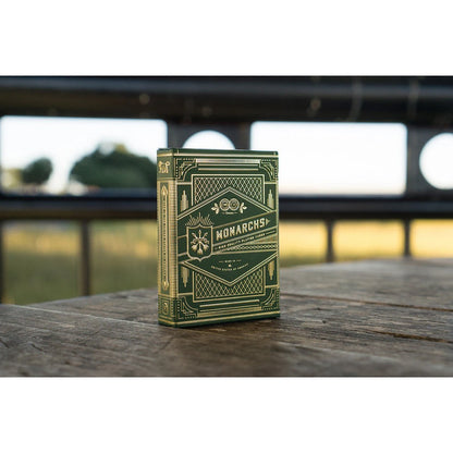 Monarchs, Theory11 Playing Cards - Green - ambalajul