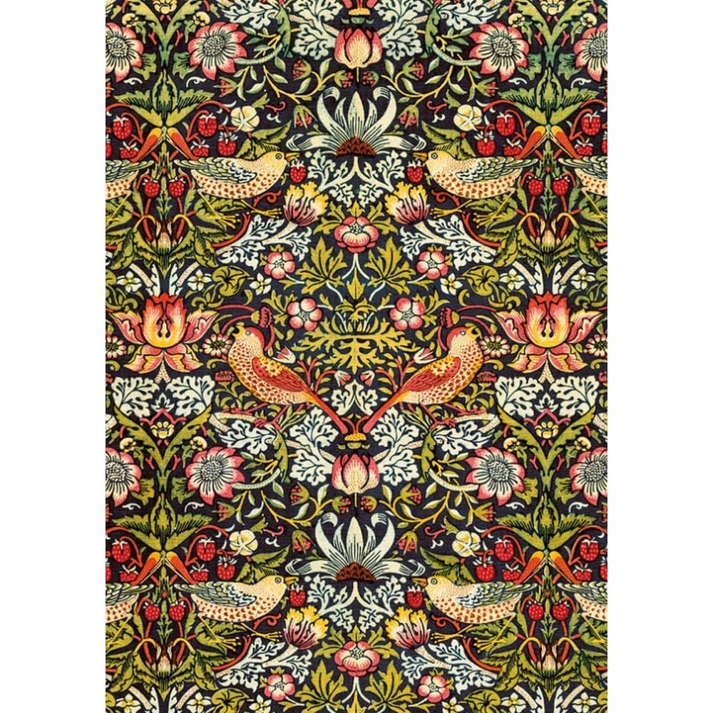 Puzzle 1000 de piese - William Morris: Model textil „Hoțul de căpșuni”