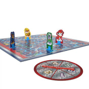Paw Patrol (Mancs Őrjárat): Kutyusok és létrák játékfigurák és játéktábla. Chase, Marshall, Rubble és Rocky a játékmezőn haladnak a pörgető segítségével.