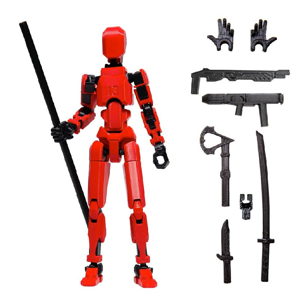 Robot_figurina_3D_cu_articulatii_R13_-_Piros_-_robot_s_fegyverei.jpg