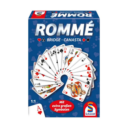 Rommé – Bridge – Canasta Joc de cărți în limba Germană cutie fata