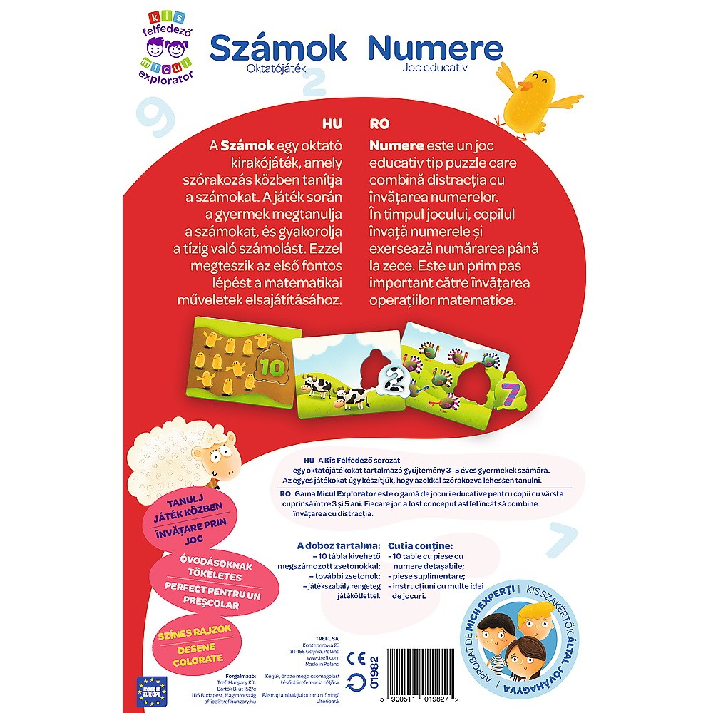 Tanuljuk a számokat joc de societate în limba maghiară