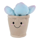 Suculentă în ghiveci: Figurină de pluș albastră, 13 cm