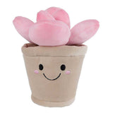 Suculentă în ghiveci: Figurină de pluș roz, 13 cm
