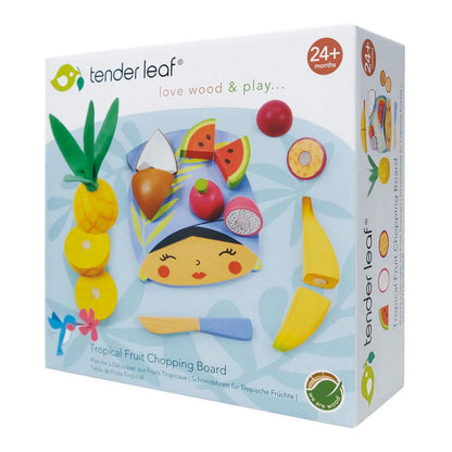 Tablă de tocat cu fructe tropicale, din lemn premium - TL8281