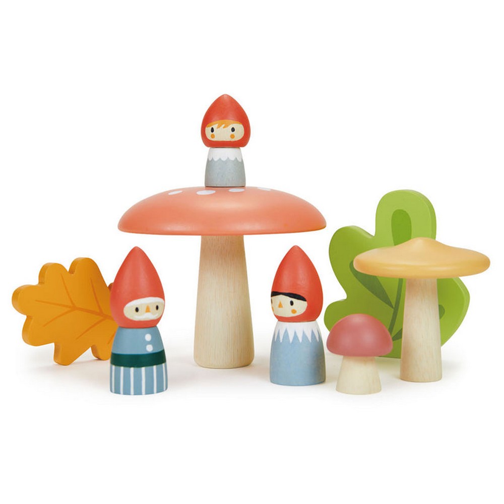 Familia spiridușilor pădurii, premium din lemn - Woodland Gnome Family - TL8388