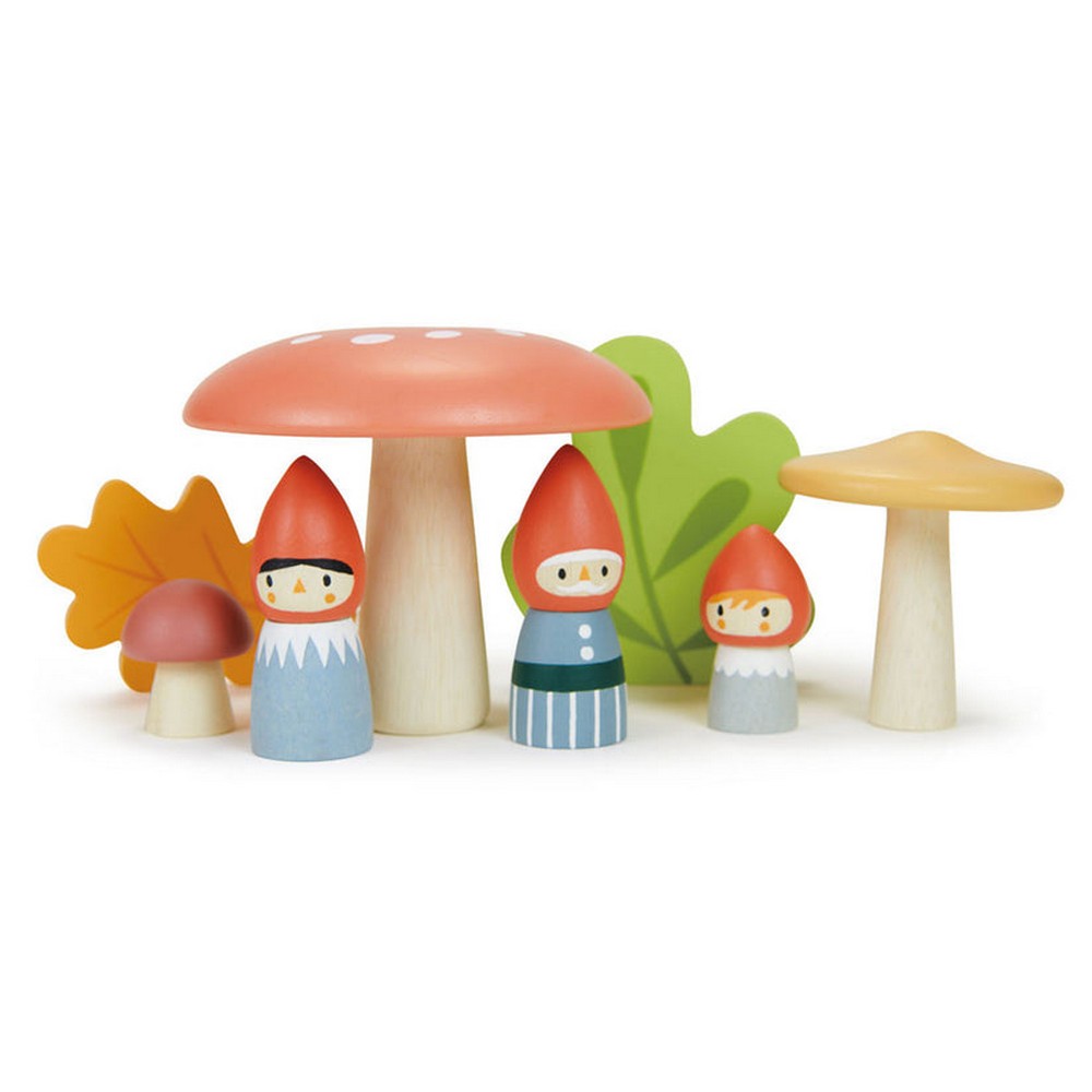 Familia spiridușilor pădurii, premium din lemn - Woodland Gnome Family - TL8388