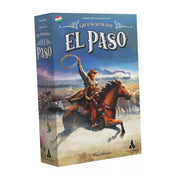 A nagy western utazás: El Paso társasjáték dobozkép, Great Western Trail El Paso magyar kiadás, cowboyos illusztrációval