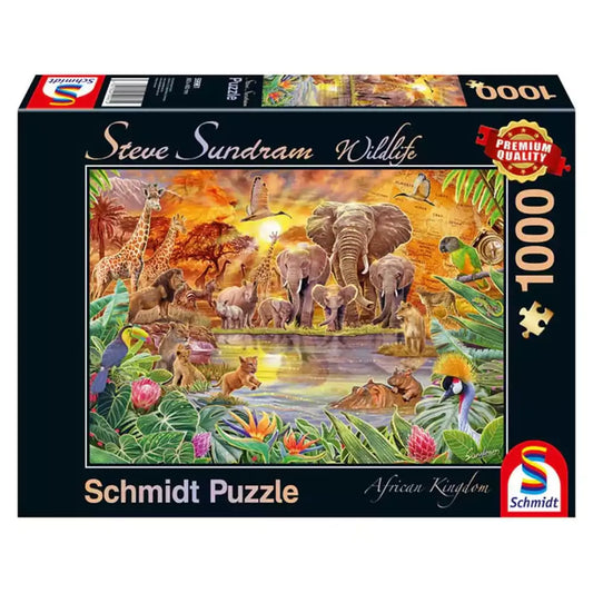 Puzzle Schmidt: Steve Sundram- Animale salbatice din Africa, 1000 piese