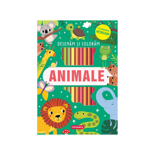Animale - Desenăm și colorăm coperta carte de colorat pentru copii