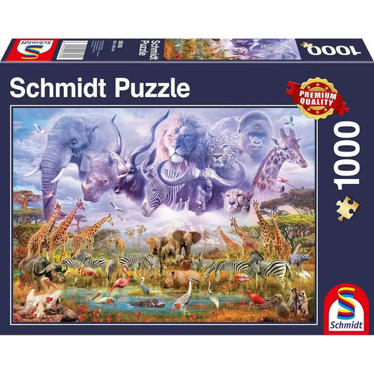 Puzzle Schmidt: Animals At The Waterhole, 1000 piese