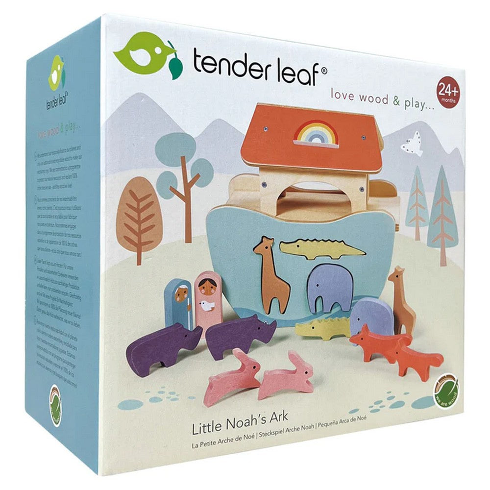 Mica arcă a lui Noe, set din lemn, Tender Leaf Toys 