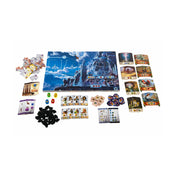 Arnak elveszett romjai: Sötét útvesztők magyar nyelvű kiegészítő teljes játéktartalom kiterítve.