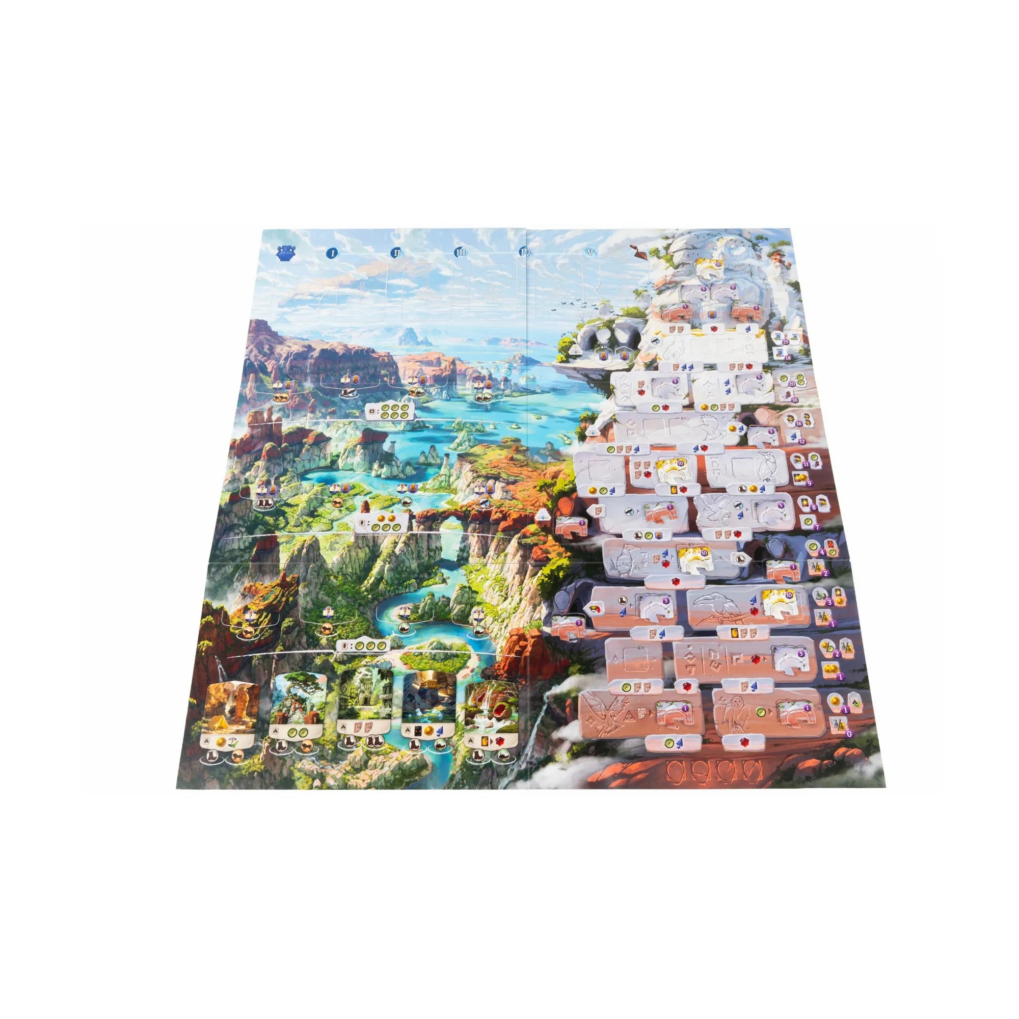 Arnak elveszett romjai: Sötét útvesztők magyar nyelvű kiegészítő világos oldalú játéktábla felfedező területekkel.