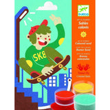 Djeco Set creativ cu nisip colorat: Sport cool 