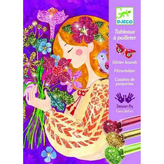 Djeco Atelier creativ cu sclipici- Parfumul florilor fata cutie