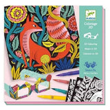 Djeco - Carte de colorat 3D - Pădurea fanteziei DJ08652