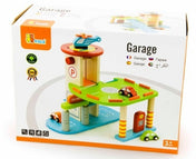 Stație de benzină cu parcare, lift și loc de aterizare pentru elicopter Viga Toys