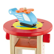 Stație de benzină cu parcare, lift și loc de aterizare pentru elicopter Viga Toys
