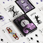 A Bicycle The Nightmare Before Christmas kártyapakli és a kártyalapok Jack Skellington, Sally és más karakterek illusztrációival.