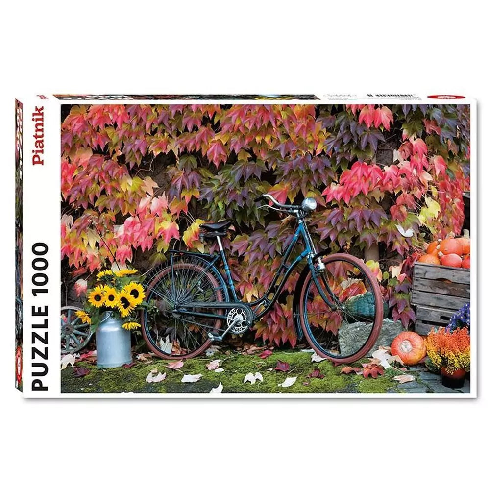 Puzzle 1000 de piese - Bicicletă în toamnă