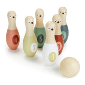Set de bowling din lemn premium Birdie Skittles 7 piese TL8621