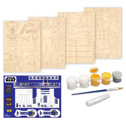 Macheta de asamblat, Wood WorX - Star Wars - C-3PO & R2D2