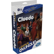Cluedo Grab and Go társasjáték dobozkép, kompakt Cluedo utazóváltozat, nyomozós játék 3–6 játékosnak, 8 éves kortól