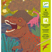 Dinozauri - Crearea de imagini cu tehnica de zgârietură Djeco