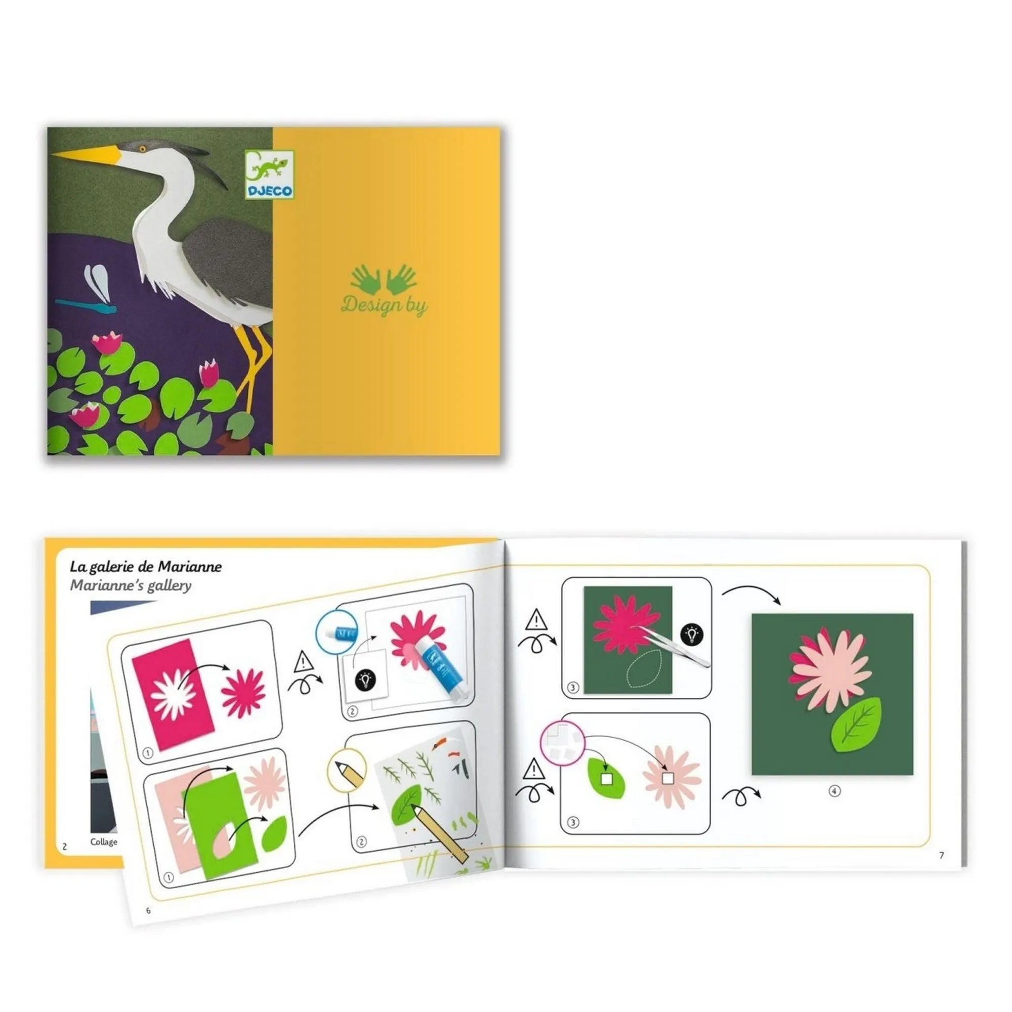 A kézikönyv oldalai – lépésről lépésre útmutató a 3D papírképek elkészítéséhez.