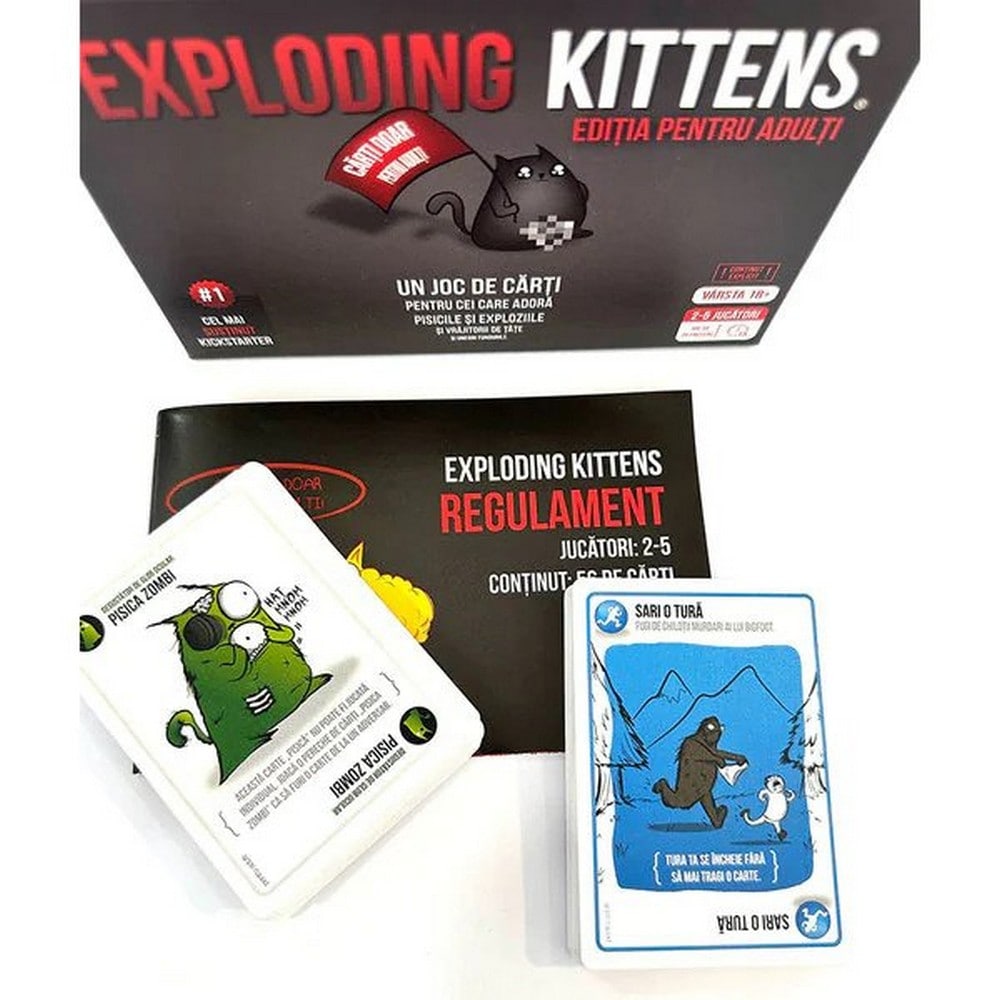 Exploding Kittens, ediția pentru adulți joc de societate în limba română